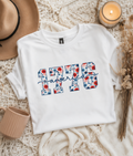 1776 America Floral  Gildan Softstyle Tee