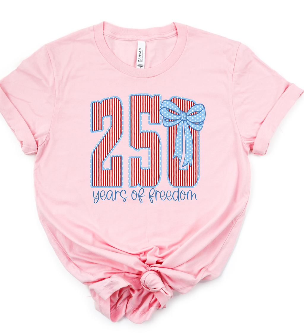 250 Years of Freedom Striped Graphic Tee